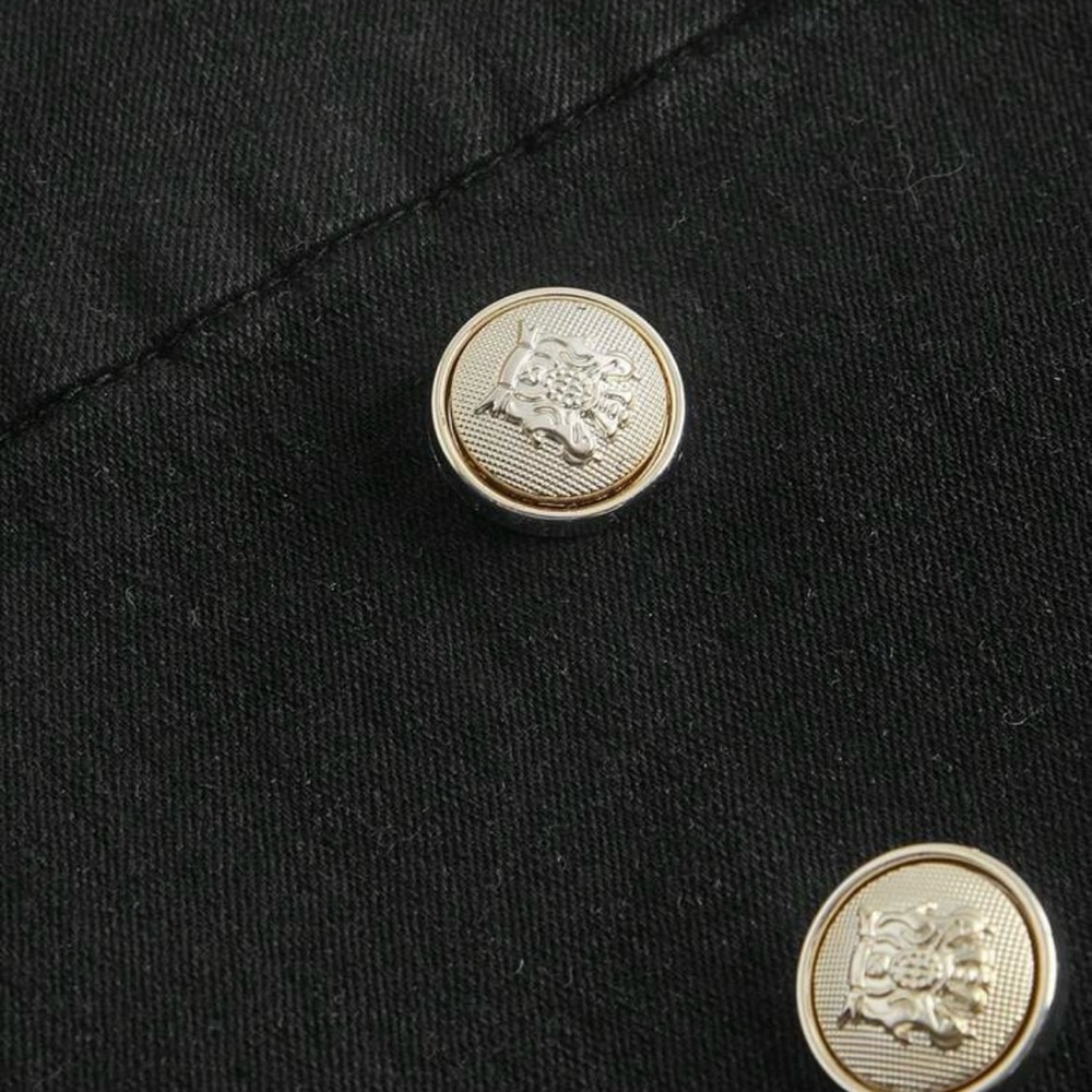 👍 Black Denim Buttoned Women's Shorts 👍 - Picture 4 of 8